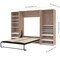 Bestar Cielo 119W Full Murphy Bed with 2 Shelving Units (118W), Rustic Brown & White 80894-000009 - alternate 2